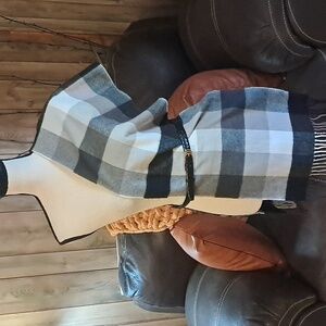 Cashmere Scarf Black/White/Grey/Beige with Fringe Made in Scotland